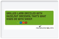 What Kiwis do with sheep