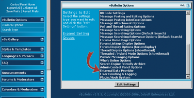 vBulletin and External Data